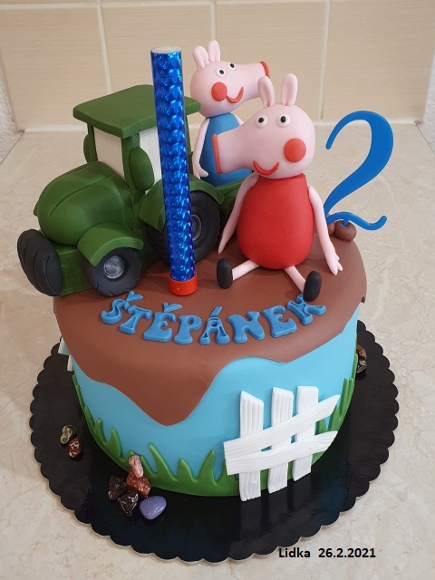 Peppa s  traktorem